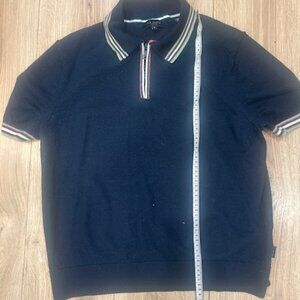 Ted Baker Navy Wool polo shirt Mens size 5